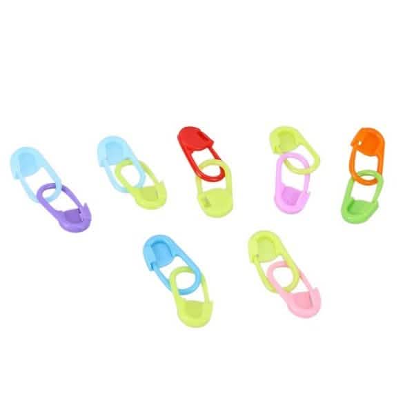 120 Pack Colorful Stitch Markers Locking Crochet Knitting Tools