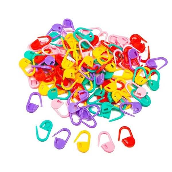120 Pack Colorful Stitch Markers Locking Crochet Knitting Tools