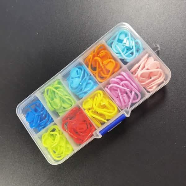 120 Pack Colorful Stitch Markers Locking Crochet Knitting Tools