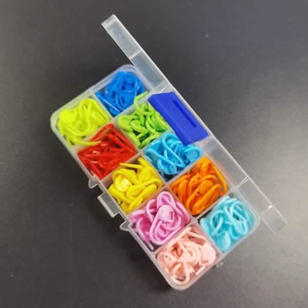 120 Pack Colorful Stitch Markers Locking Crochet Knitting Tools