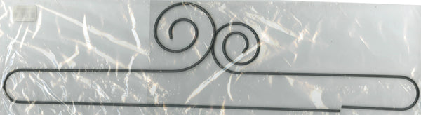 24in Double Scroll Split Btm Hanger Silver Tex