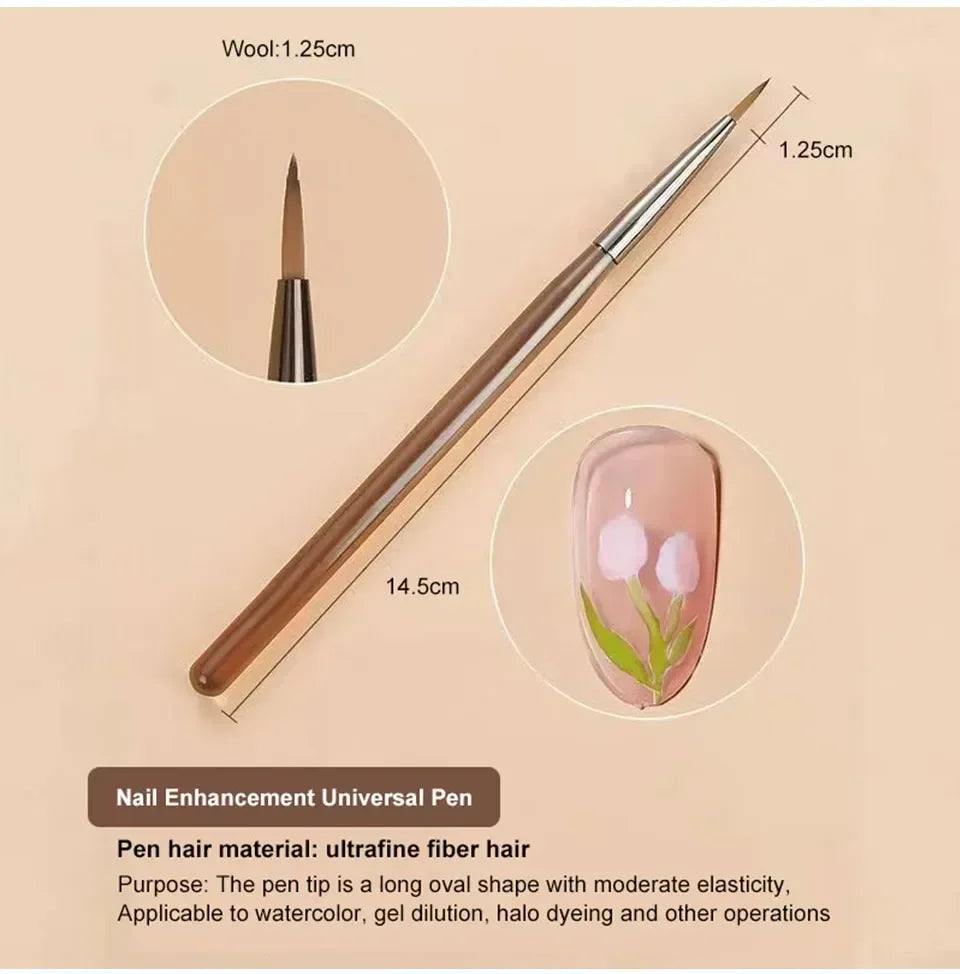 9PCS UV Gel Nail Brush Set for DIY Nail Art