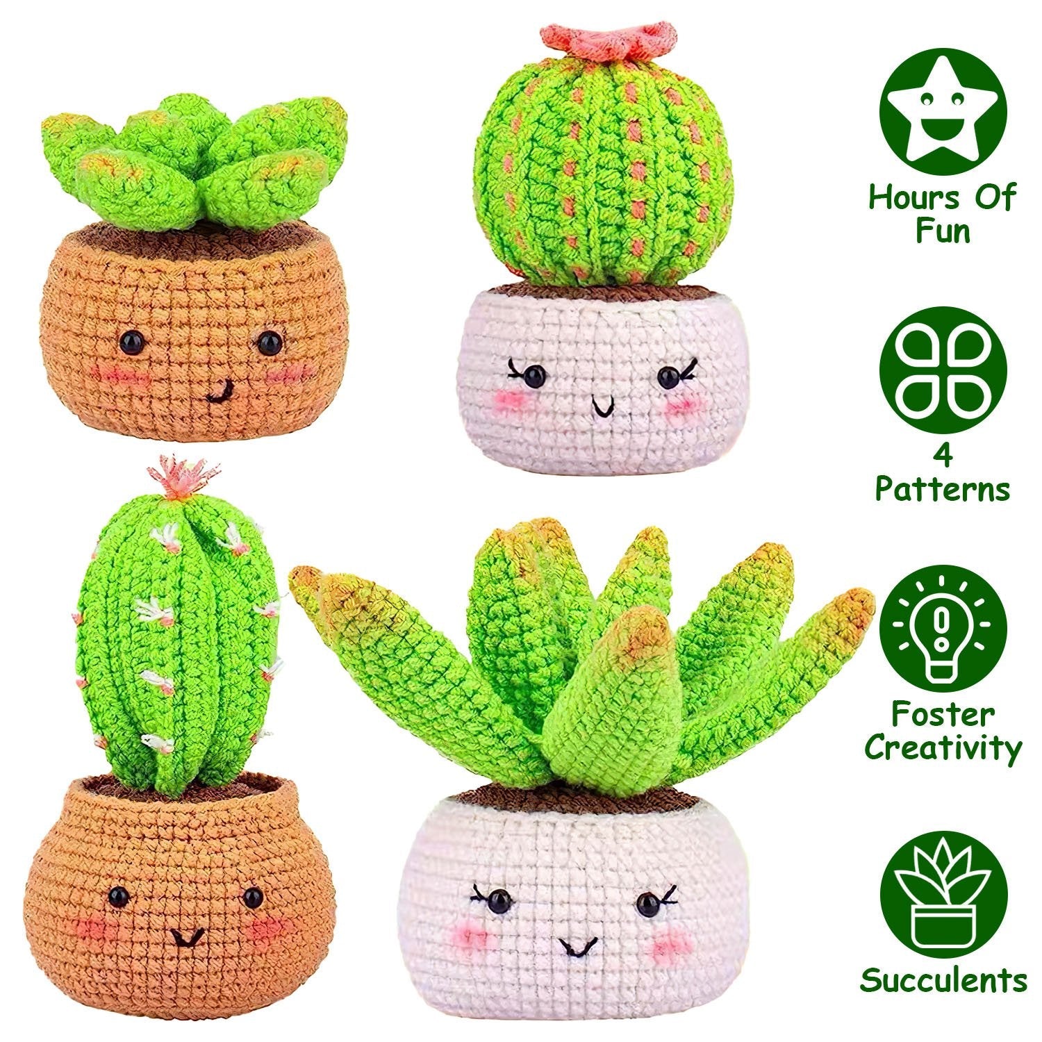 Succulents Crochet Kit
