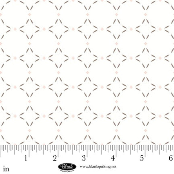 White Grid Sugar Dreams Cotton 44"/45" Fabric Per Yard