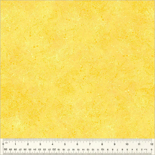 Yellow Noteworthy Splatter 44"/45 Fabric Per Yard