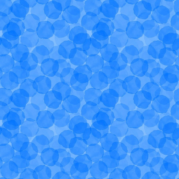 Blue Curacao Juicy Tonal Trio Cotton 44"/45" Fabric Per Yard