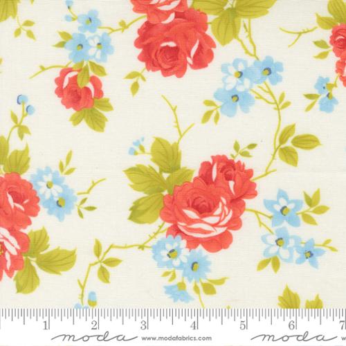 Multi Rosie Whipped Cream Wideback Fabric Per Yard