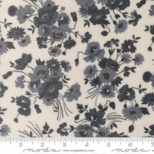 Nantucket Summer Cuddle Somerset Florals Cream Navy Polyester 44" / 45" Fabric per yard