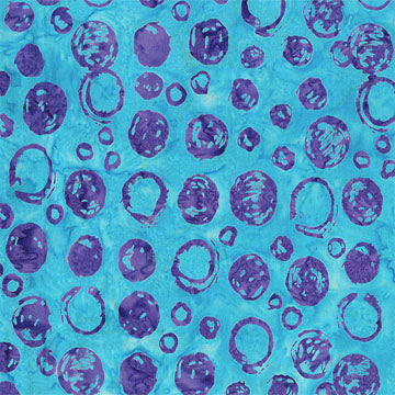 Aqua Bubble Celebration Cotton 44”/45” Fabric Per Yard