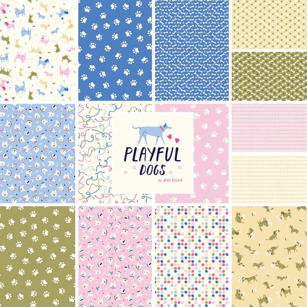 Playful Dogs 5x5 Squares - 42 Pieces