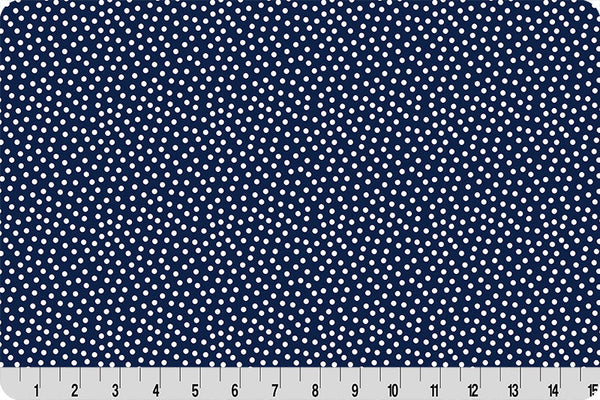 Barely Basics Lots a Dots Quilting Cuddle Navy Fabric Per Yard
