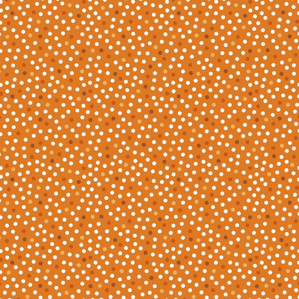 Barely Basics Lots a Dots Quilting Cuddle Orange Fabric Per Yard