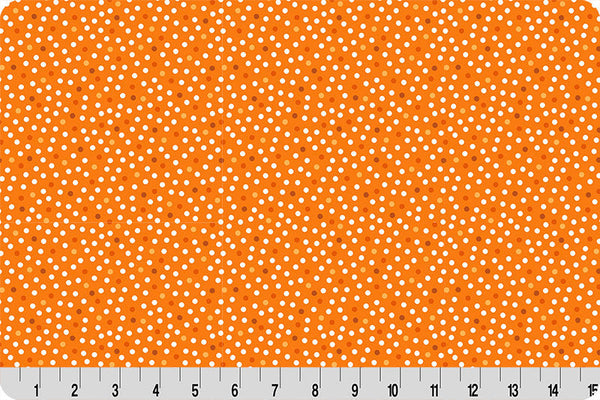 Barely Basics Lots a Dots Quilting Cuddle Orange Fabric Per Yard