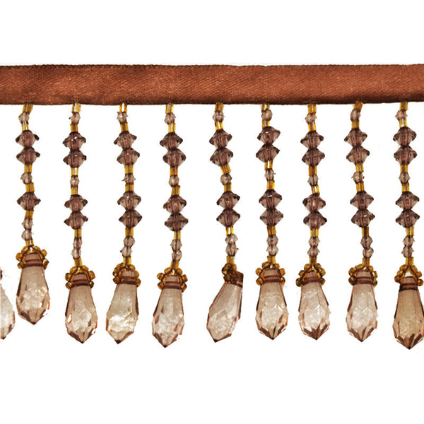 Beaded Fringe - 2 1/2" width (15 Yard Roll) - BB-905-94/10 Brown and Brown