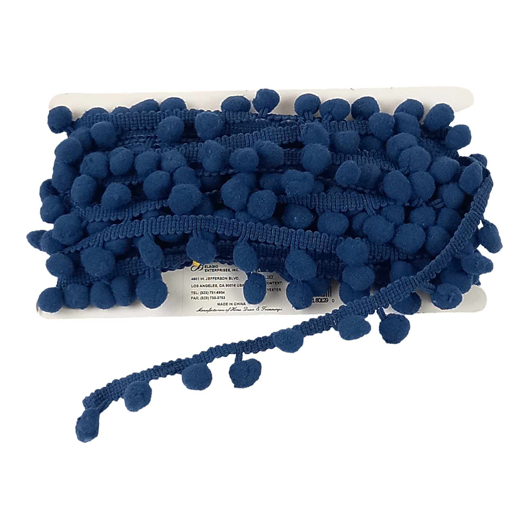 Belagio 1/2" Rainbow Collection Pompom Trim, x 10 yards, 21 colors