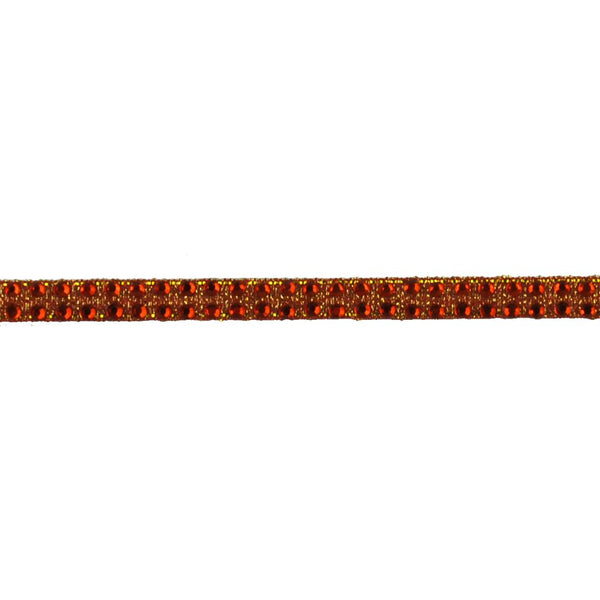 Belagio Enterprises - 1/4" Width Iron on Rhinestone Trim (10 Yard Roll) - BR-424-19 Orange