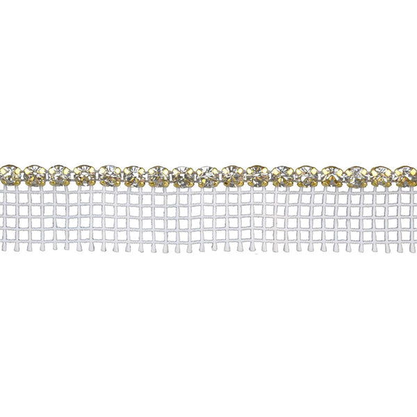 Belagio Enterprises - 1/8" Width Rhinestone Trim with Mesh Lip (12 Yard Roll) - BR-444-1-10