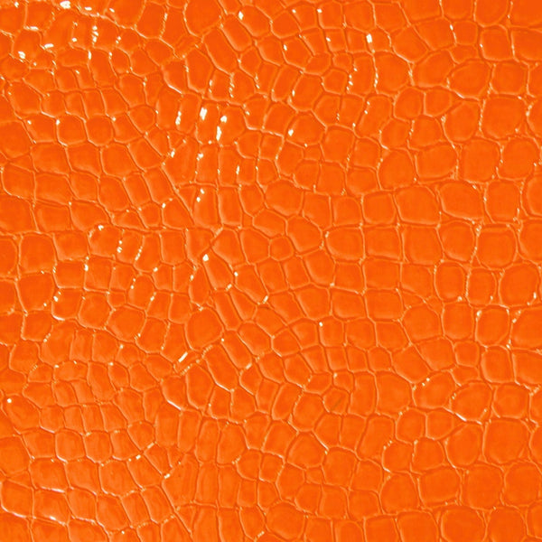 Belagio Enterprises - 17" X 36" Faux Snake Vinyl Fabric | BCV-19 Orange