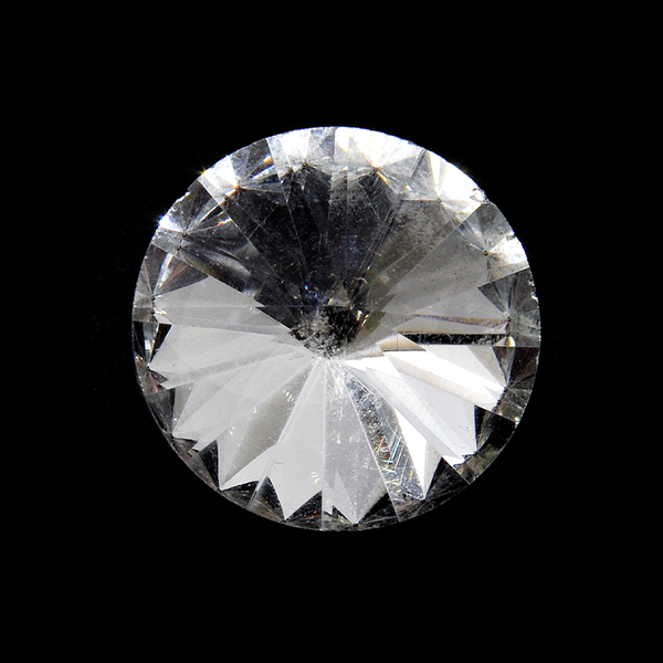 Belagio Enterprises -  1" Diameter Rhinestone Tufted Buttons (24 pcs per Order) - BRB-152-11 Silver