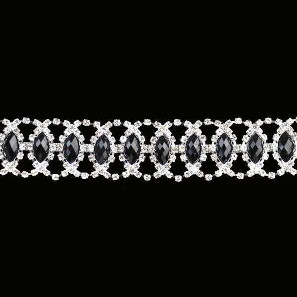 Belagio Enterprises - 1" Width High-End Rhinestone Trim (5 YDS) - BR-419
