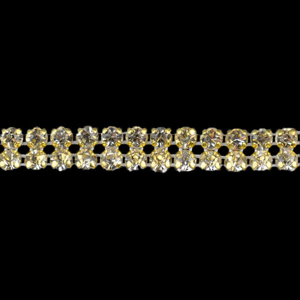 Belagio Enterprises - 3/8" Width Rhinestone Trim without Mesh Lip (10 Yard Roll) - BR-445-10