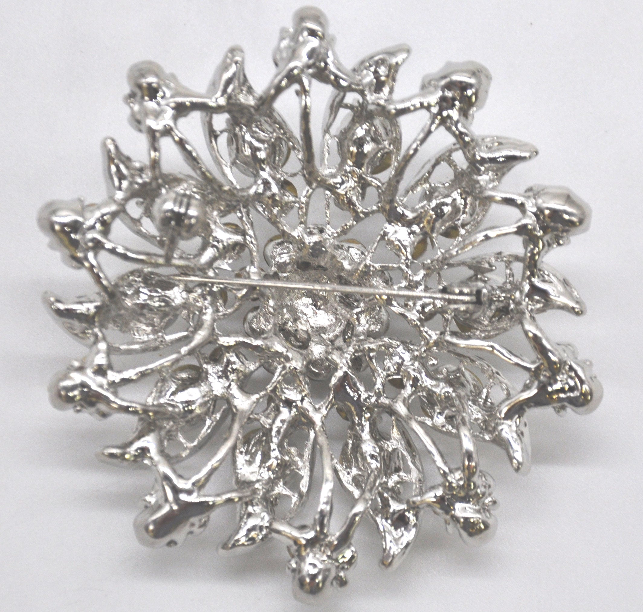 Belagio Enterprises -  Rhinestone Brooch - 2 1/2" W x 2 1/2" L - BW-149