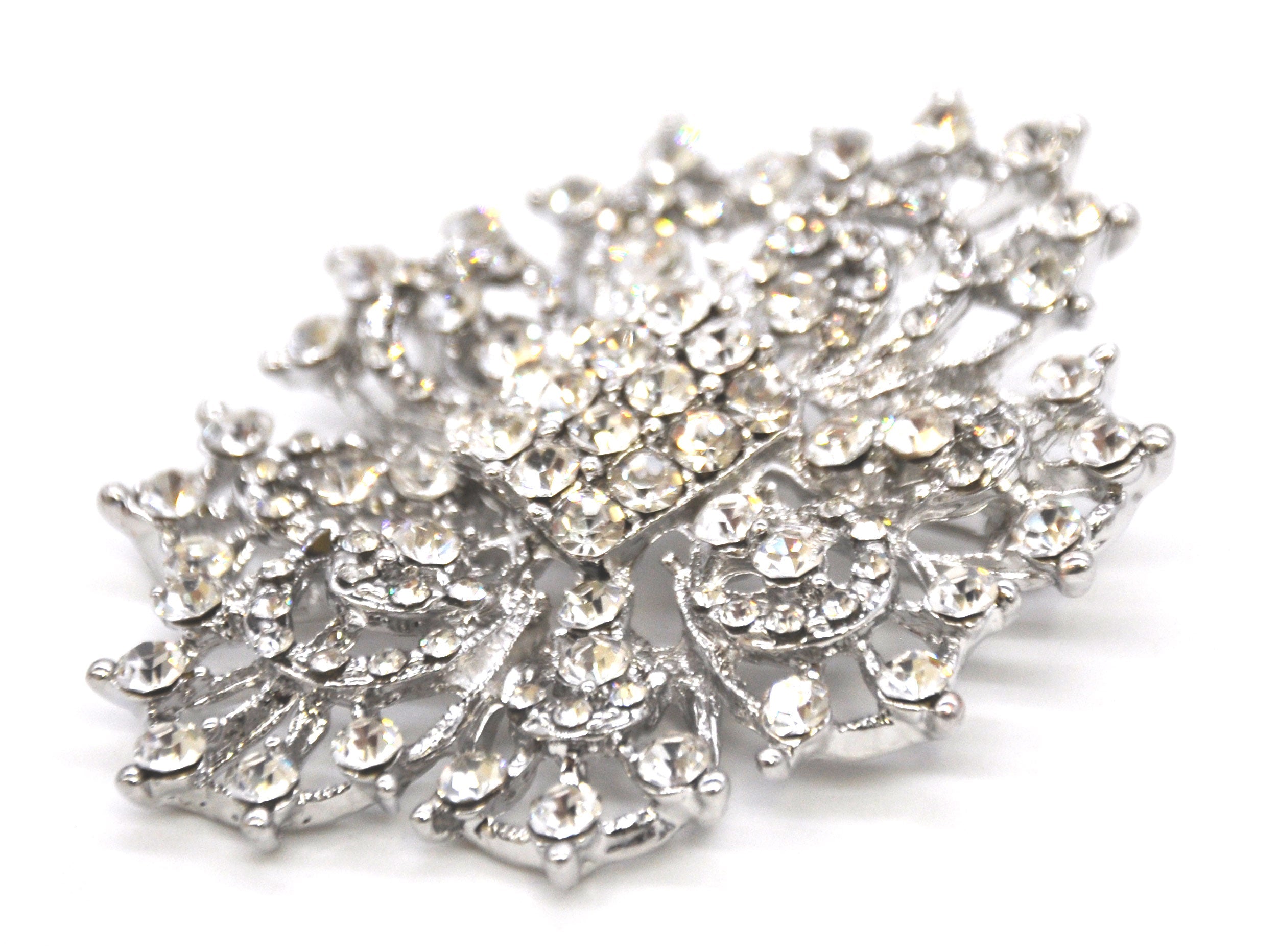 Belagio Enterprises -  Rhinestone Brooch - 2 1/2" W x 3" L - BW-140