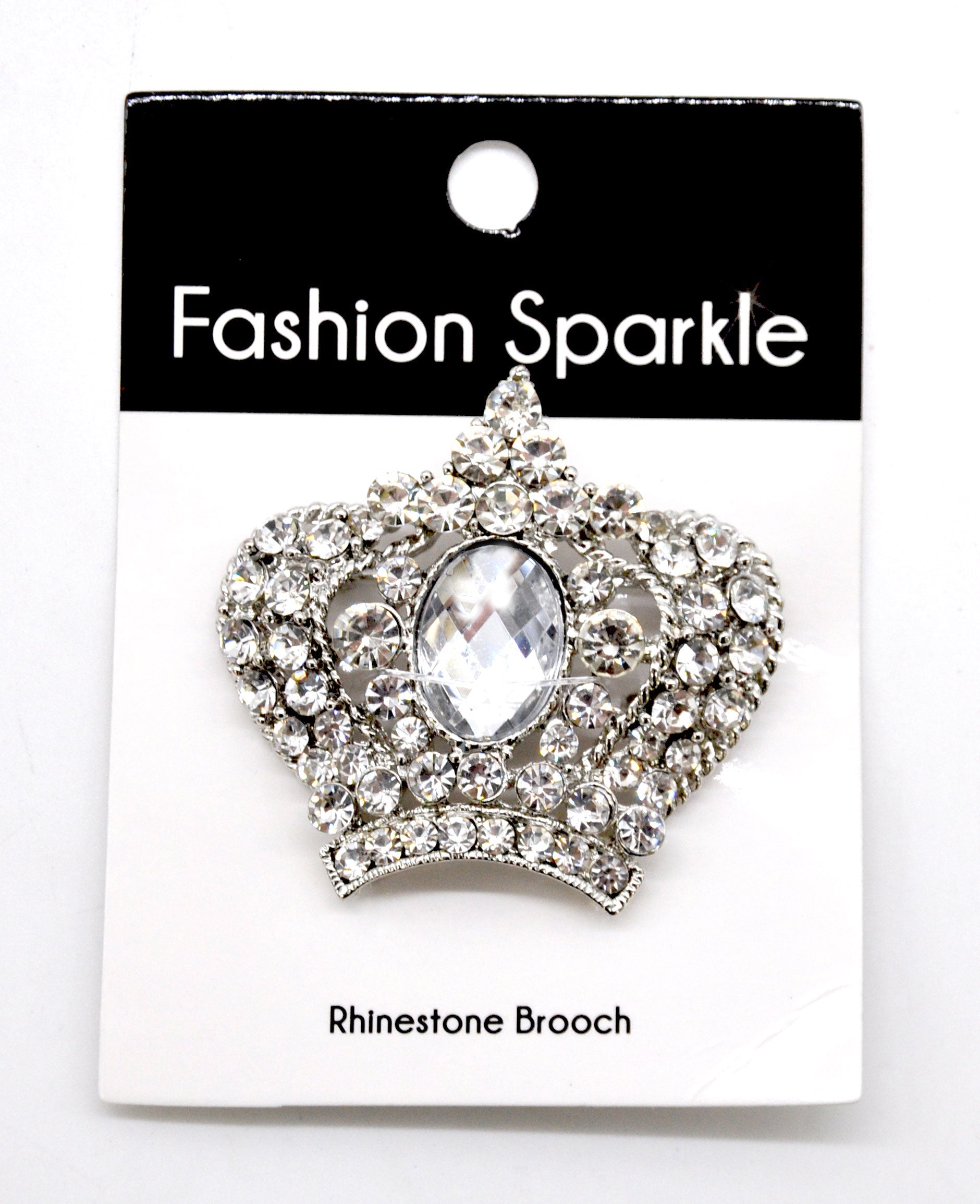 Belagio Enterprises -  Rhinestone Brooch - 2" W x 2" L - BW-141
