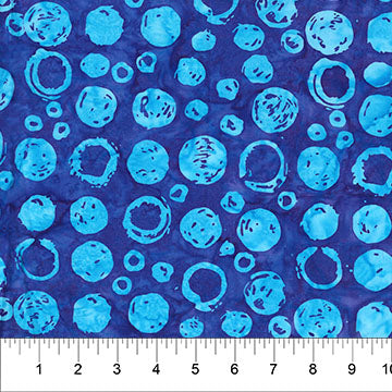 Blue Bubble Celebration Cotton 44”/45” Fabric Per Yard