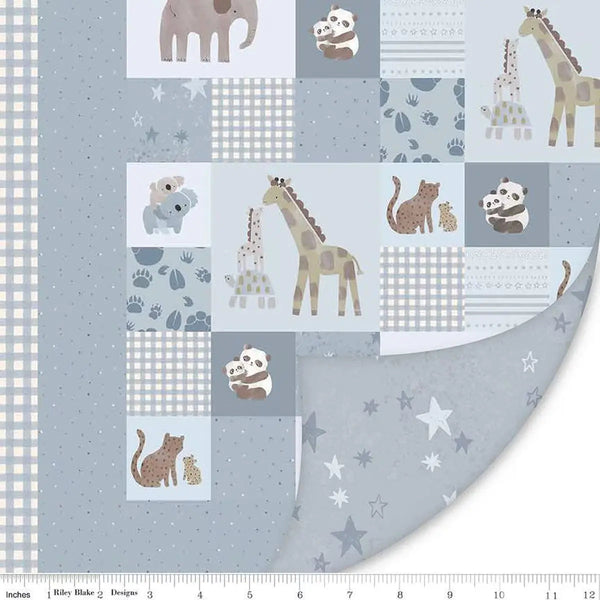 Blue Double Lush Velvet 58/60" Blue Safari Stargazing