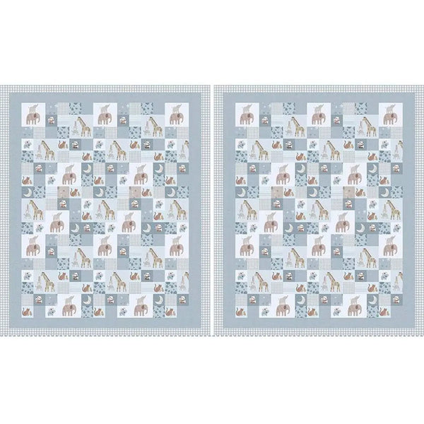 Blue Double Lush Velvet 58/60" Blue Safari Stargazing