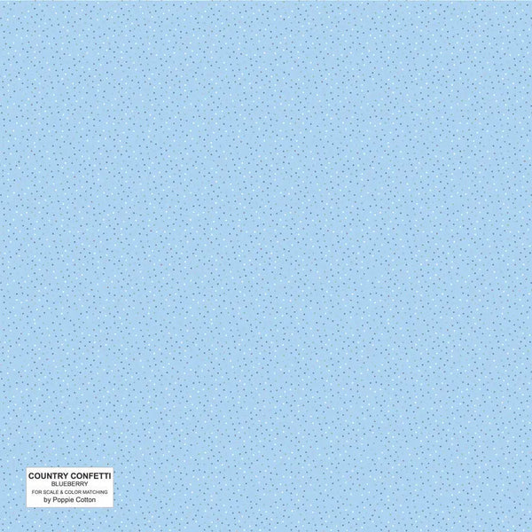 Blueberry Blue Cotton 44"/45" Fabric Per Yard