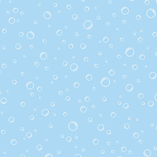 Bubbly Light Peri Blue Cotton 44"/45" Fabric Per Yard