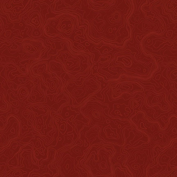 Burgundy Topography Map Path to Freedom Cotton 44"/45" Fabric Per Yard