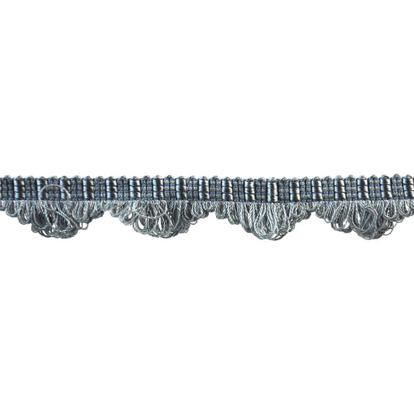 Colors Collection - 1" width Looped Border Fringe (25 Yard Roll) - BR-7004-03 Light Blue