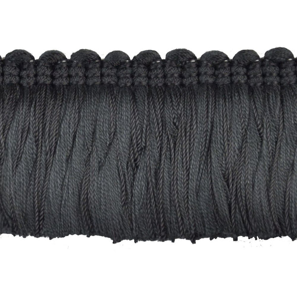 Colors Collection - 2" Brush Fringe (25 Yard Roll) - BF-4018-02 Black