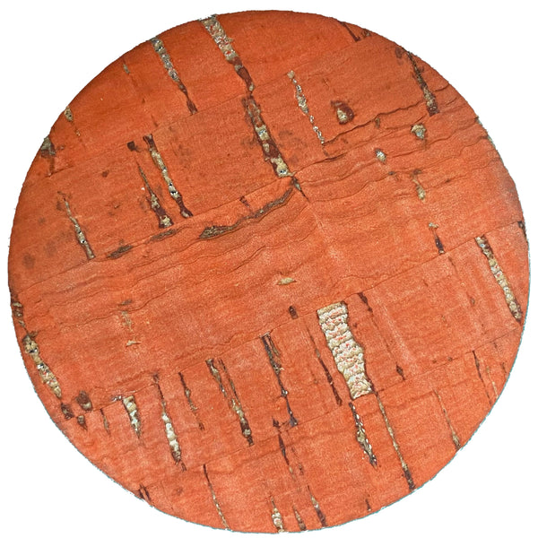 Cork Button (Red) - 2 Inch Large - BCB-98-22L (1pc x 3 Cards Per Order)