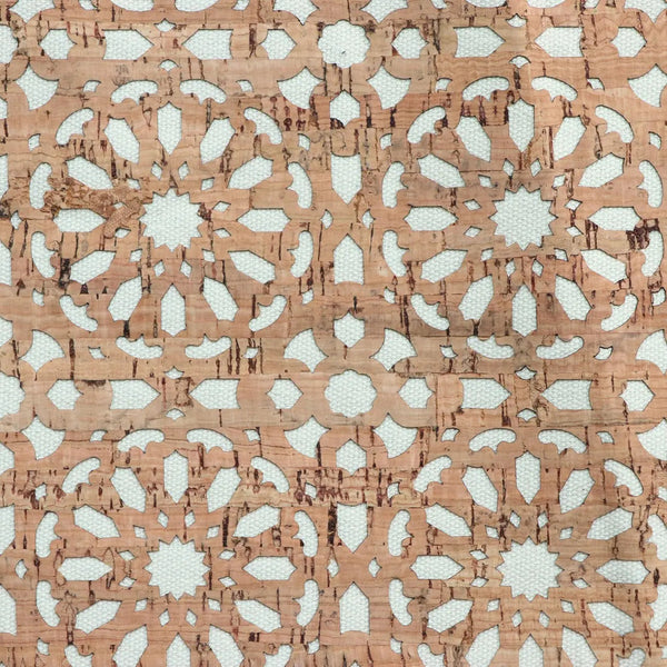 Cream Canvas Backed Mandala Pro Lite Cork 1/2 yard