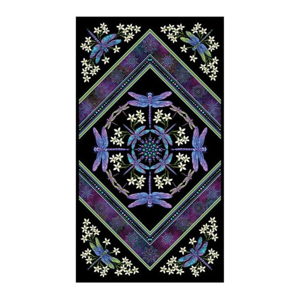 Dragonfly Wonder Black Dragonfly Panel 24″