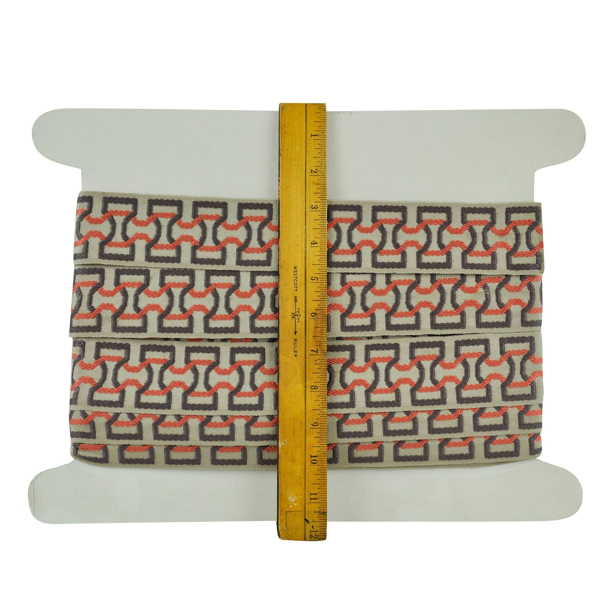 Elegance Collection - 2" width Braid (25 Yard Roll) - BR-7090-08/21 Fuchsia and Silver
