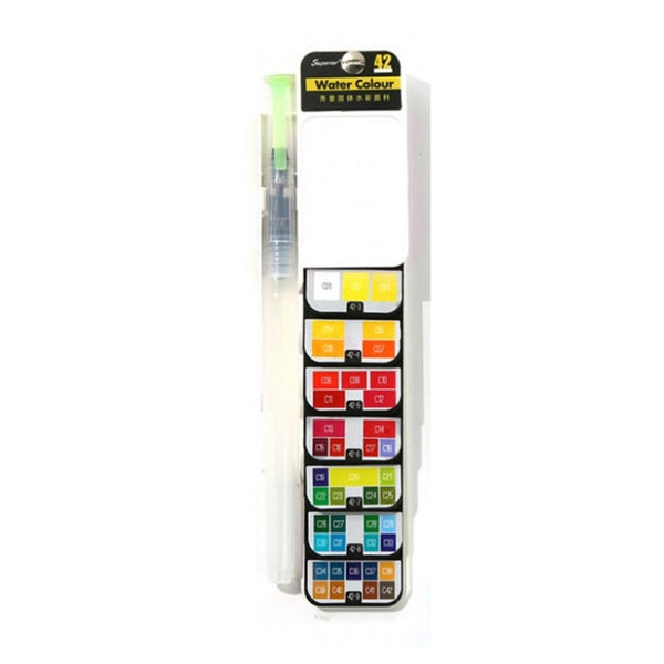 Professional Foldable Watercolor Paint Set with Brush Travel Kit