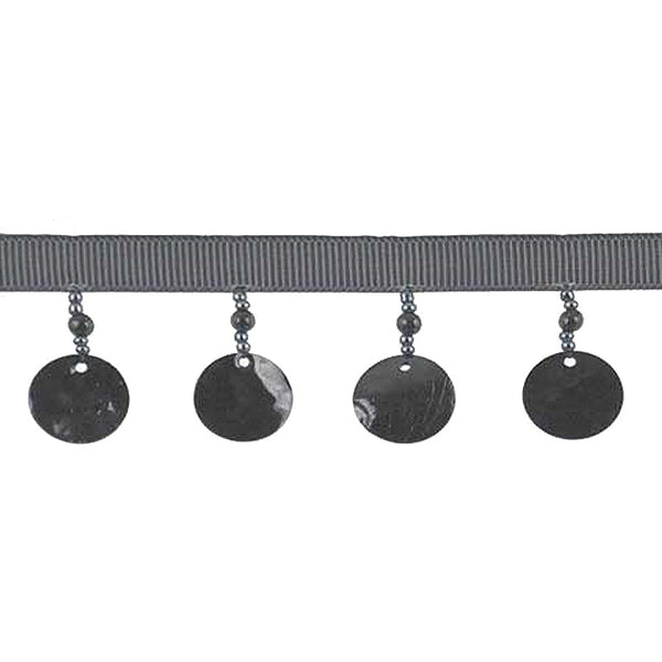 Fantasia Collection - 1 1/2" width BEADED FRINGE (15 Yard Roll) - BB-9905-02 Black