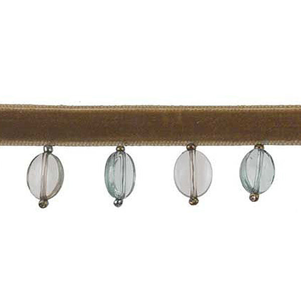 Fantasia Collection - 1" width BEADED FRINGE (15 Yard Roll) - BB-9901-16/23 Sable and Teal