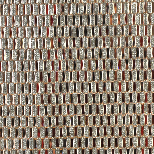 Glass and Rhinestone Sheet - 15 3/4" x 9 1/2" - BRST-12-09 Peach