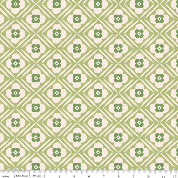 Green Bee Plaids Hugs Wideback Fabric per yard