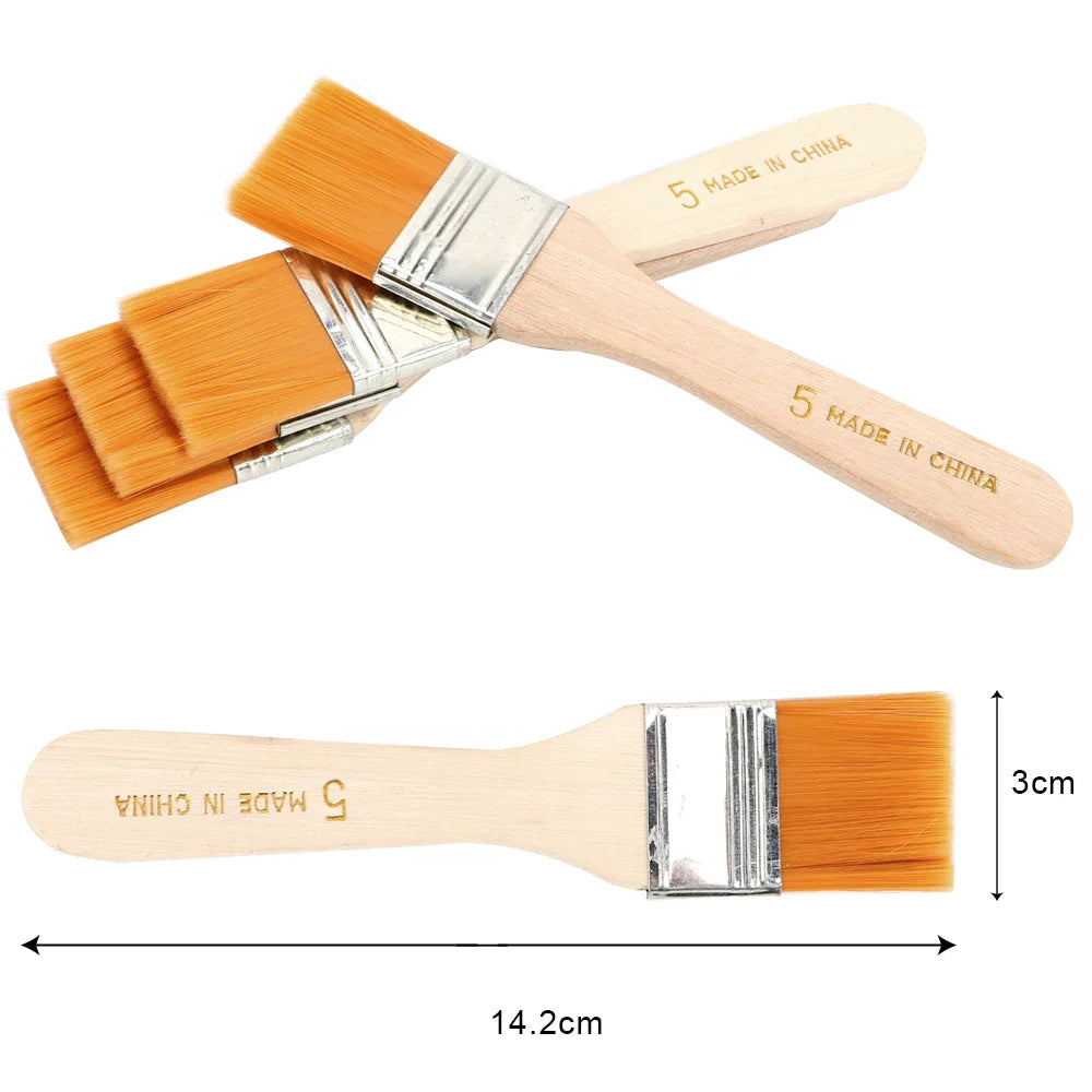 4PCS Paint Brush Set Nylon Hair for Acrylic Oil Watercolor