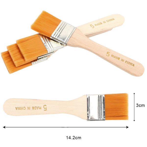 4PCS Paint Brush Set Nylon Hair for Acrylic Oil Watercolor
