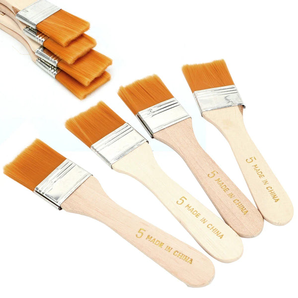 4PCS Paint Brush Set Nylon Hair for Acrylic Oil Watercolor