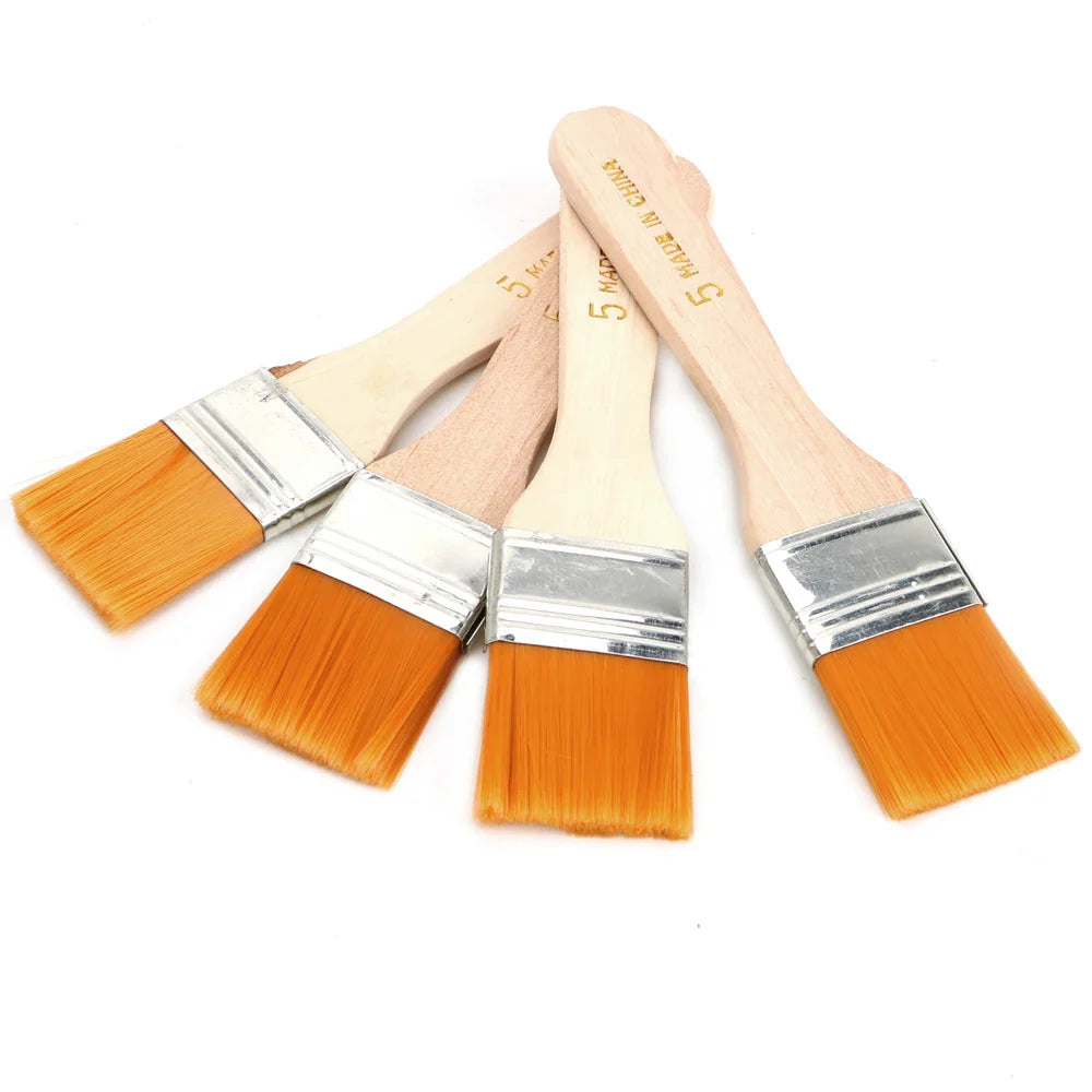 4PCS Paint Brush Set Nylon Hair for Acrylic Oil Watercolor