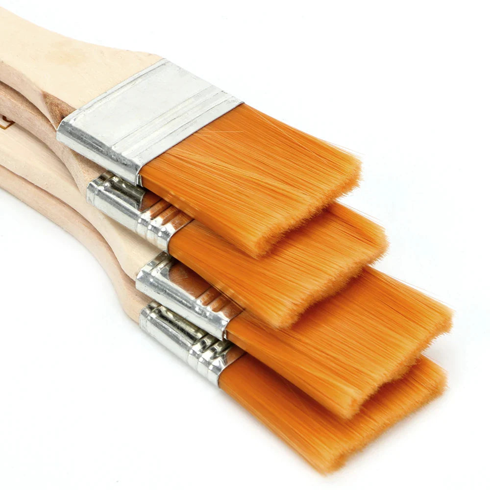 4PCS Paint Brush Set Nylon Hair for Acrylic Oil Watercolor